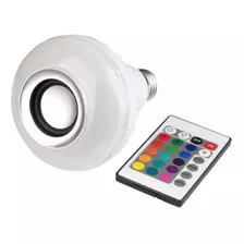 Lâmpada Som Led Rgb Branca Colorida Controle Bluetooth