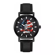 Reloj Harley-davidson Para Hombre 78a122 Con Bandera