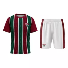 Conjunto Fluminense Infantil Camisa E Shorts Oficial