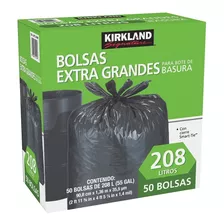 Bolsas Plástico Negra Basura Contenedor 208 Litros 50 Piezas