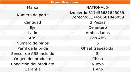 2- Mazas Delanteras Con Abs Thunderbird 2002/2005 National Foto 7