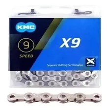 Corrente 9v Kmc Bike 116 Elos X9 Cromada Missing Link Com