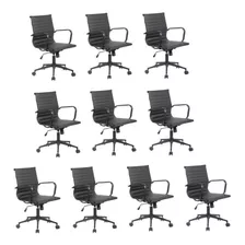 Conjunto 10 Cadeiras De Escritório Diretor Sevilha Ii