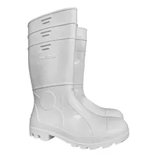 Bota Pvc Cano Longo Vulcabras Branca C/ Forro Antiderrapante