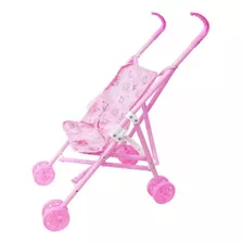 Carrinho Boneca 52cm Dobrável Rosa Brinquedo Menina Infantil