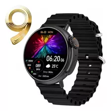 Relógio Inteligente Ultra Max Série 9 Redondo Amoled 49mm Cor Da Caixa Preto Cor Da Pulseira Preto Desenho Da Pulseira Silicone