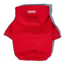 Ropa Polera Para Perro Con Capucha Color Rojo Mascota Gato