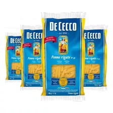 Macarrão Italiano De Cecco Penne Rigate 500g (4 Pacotes)