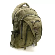 Mochila De Lona Reforçada Estilo Militar