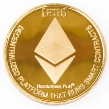 Moneda Ethereum Metalica Gold ( Entrega Inmediata )