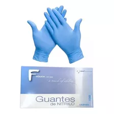 Guante De Nitrilo Azul Ftouch Caja 100 Unidades (s,m,l,xl)