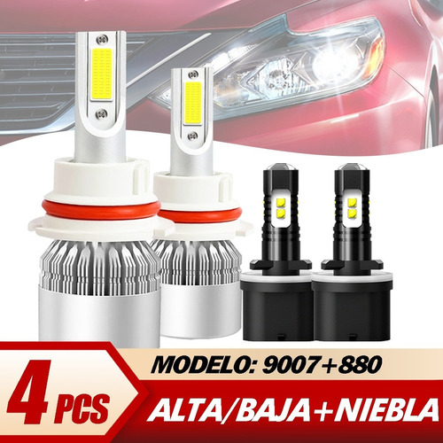 Kit Luces Led Para Nissan 8000lm Luz Alta/baja+luz Niebla Foto 9