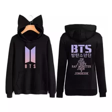 Blusa Moletom Feminino Orelhinha Bts Kpop Todos Integrantes