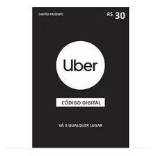 Uber Cartão Presente Gift Card R$ 30 Reais Key Digital 