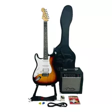 Kit Guitarra Eléctrica Zurda Deviser Lg1lh 3ts Amplificador