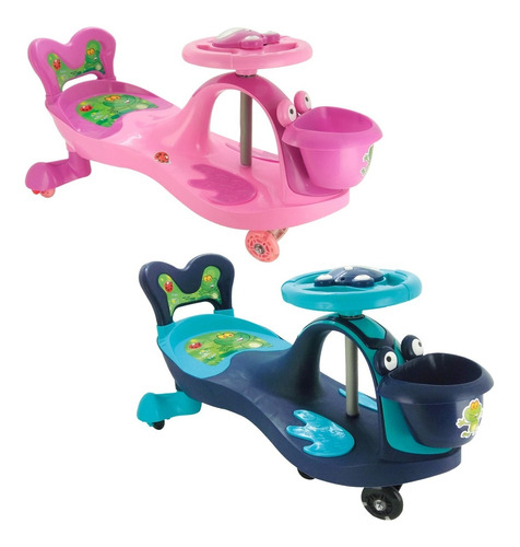 Carrinho Zippy Car Infantil Gira Carro Azul Rosa Garantia Nf