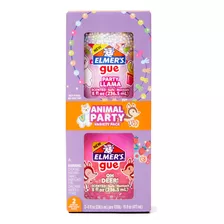 Pegamento Masa Elmer's Elmer´s Gue Slime Kit Animal Party Con Aromas 2 Piezas Color Rosa No Tóxico - Pack De 2 Unidades