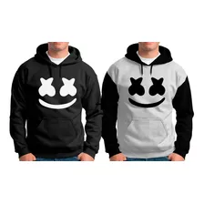 Kit 2 Moletons Dj Marshmello Blusa Moletom Cores Diferentes