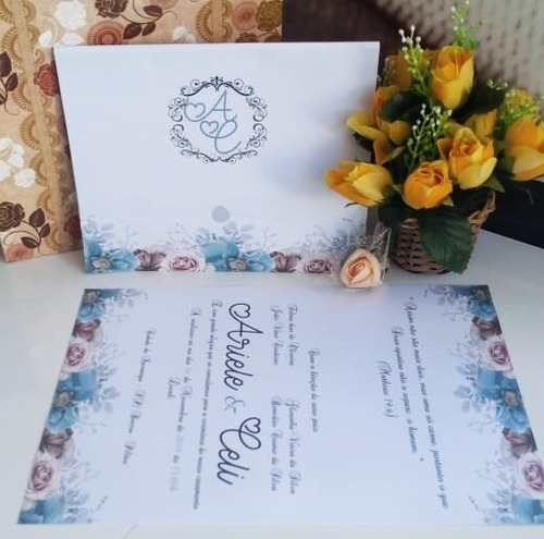 Convites De Casamento  Kit Com 50 +100 Unidades Promoção