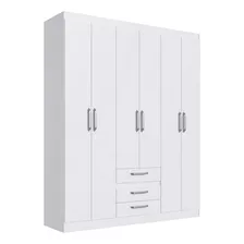 Guarda-roupa Casal 6 Portas 3 Gavetas Branco Rp3634 -