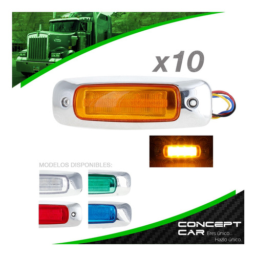 10 Plafon Led Plasma Laser Laterales Estrobo Camion 12-24v Foto 10