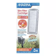 Repuesto Bio-clear Filtro Slim Marina S10 S15 S20 Acuario X3