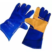 Guantes Para Soldar Reforzado Azul Kevlar Resistente Certif