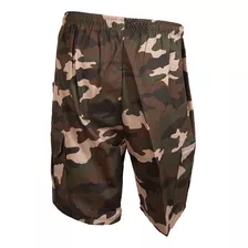 Bermuda Cargo Camuflada Hombre Gabardina Rock