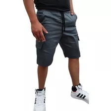 Bermuda Cargo Hombre Short Gabardina Strech 