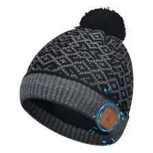 Yontune Beanie Gorro Bluetooth Con Pompón Y Auriculares Cáli