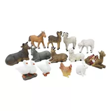 Kit 13 Animais Pequenos Para Presépio Burro Boi Cavalo