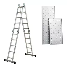 Escalera Andamio Aluminio - 5.8mts 20 Escalones C/ Chapones