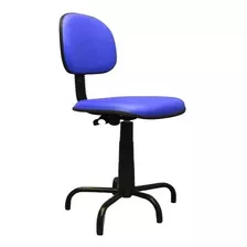 Cadeira Costureira Azul-royal Com Regulagem De Altura 