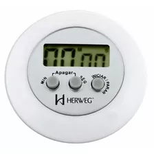 Cronômetro Progressivo E Regressivo Timer Herweg Branco 3308