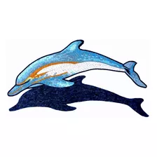 Mosaico Delfin Azul De 100cm