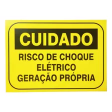 50 Placas Cuidado Geração Própria 25x18cm / Aneel - Celesc