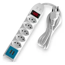 Extensão Elétrica Com Interruptor Régua Led Com Portas Usb