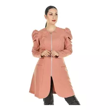 Jaleco Feminino Manga Longa Bufante Nude Rose