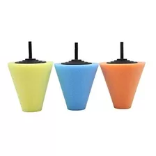 Winomo 3pcs Cone-shaped Sponge Foam Pad Polishing Wax Polish