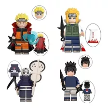  Kit C/4 Naruto Mini Bonecos Blocos De Montar Minato Sazuke