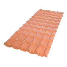 Telha Pvc Plan Afort Cerâmica/terracota 2,42 X 0,88m 6 Ondas