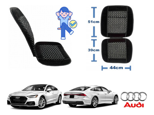 Respaldo Bolitas + Cubre Volante Piel Audi A7 2019 A 2024 Foto 4