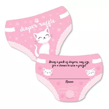 Purrfect Kitty Cat Diaper Shaped Raffle Ticket Inserts ...