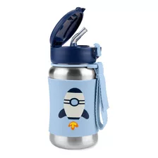 Garrafa Infantil Aço Inox Spark Style Espaço - Skip Hop Cor Azul Liso