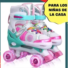 Patines De 4 Cuatro Ruedas Con Luces