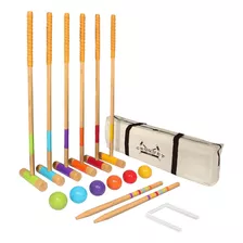 Gosports Six Player Croquet Set Para Adultos Y Niños - Dise