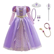 Disfraz Princesa Rapunzel Para Niñas, Halloween Cumpleaños 