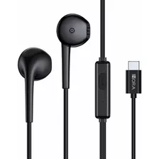 Audífonos In-ear Manos Libres Alámbrico Tipo Usb C Aut124 Color Negro Color De La Luz Negro