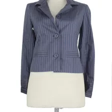 Blazer Uma 1 Rayado Azul Con Blanco Y Borravno Forro Lunares