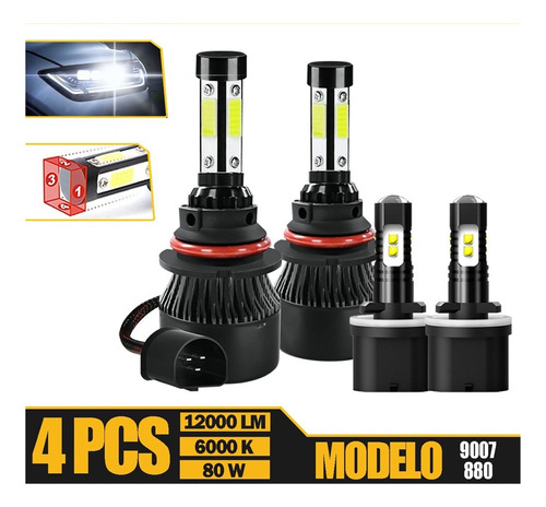 Kit De Focos Led 8000lm Luz Alta/baja/niebla Para Ford Ford Windstar